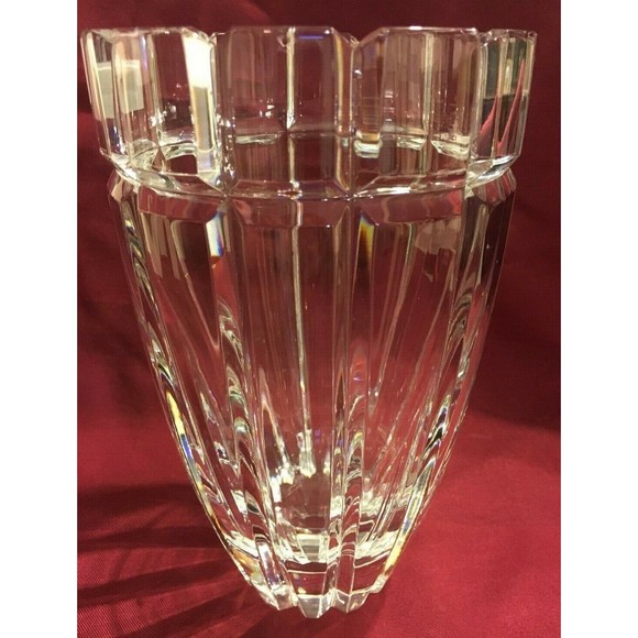 Mikasa Reflections Crystal Vase Heavy With Tag Yugoslavia Discontinued 1990s - Picture 2 of 7